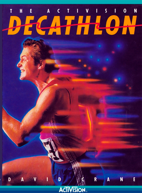 Decathlon box art for Atari 400