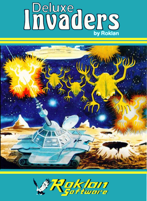 Deluxe Invaders box art for Atari 400