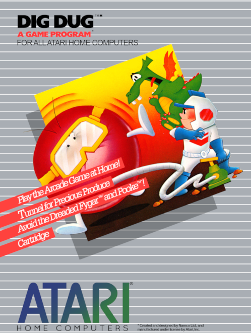 Dig Dug box art for Atari 400