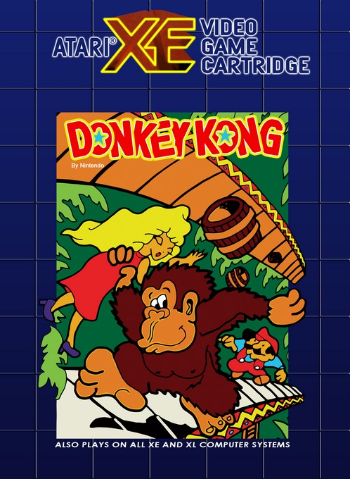 Donkey Kong box art for Atari XE