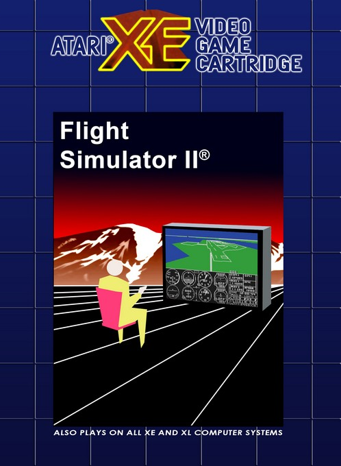 Flight Simulator II box art for Atari 400