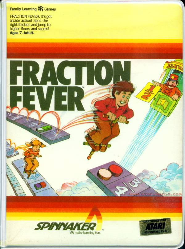 Fraction Fever box art for Atari 400
