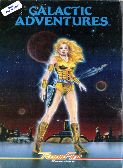 Galactic Adventures box art for Atari 400