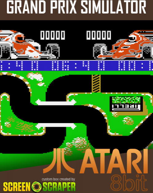 Grand Prix Simulator box art for Atari 400