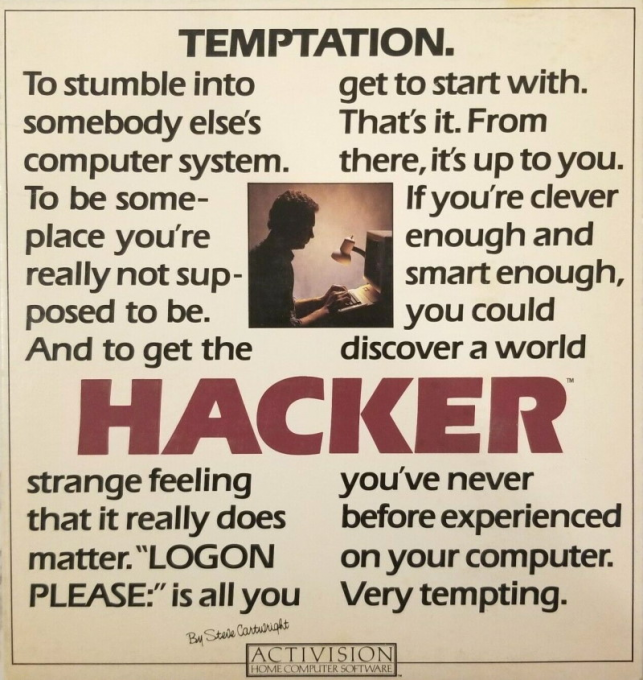 Hacker box art for Atari 400
