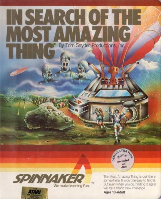 In Search Of The Most Amazing Thing box art for Atari 400