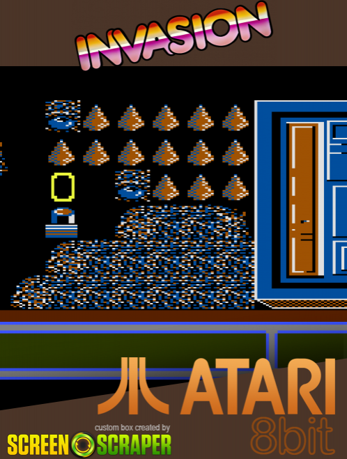 Invasion box art for Atari 400