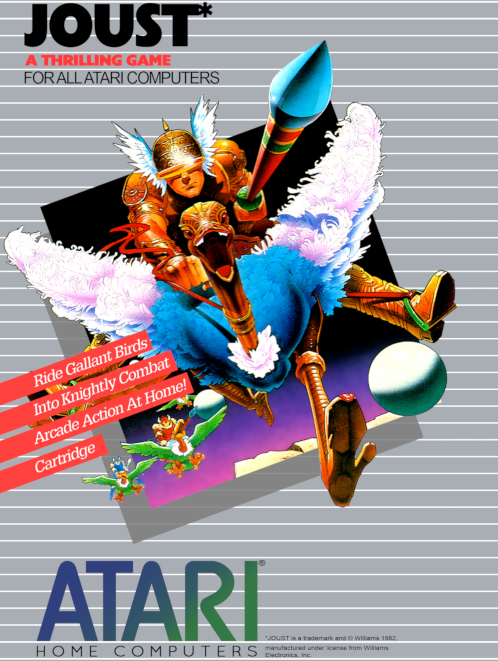 Joust box art for Atari 400