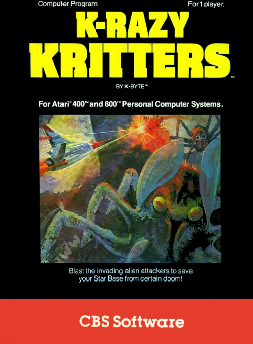 K-Razy Kritters box art for Atari 400