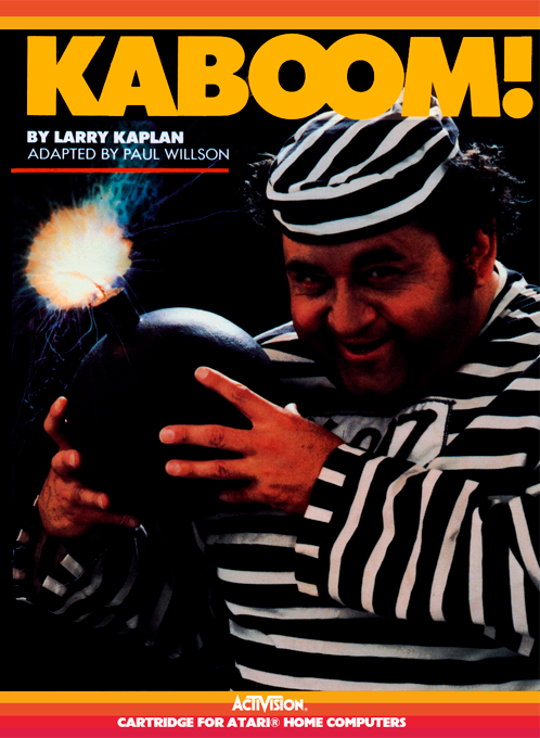 Kaboom box art for Atari 400