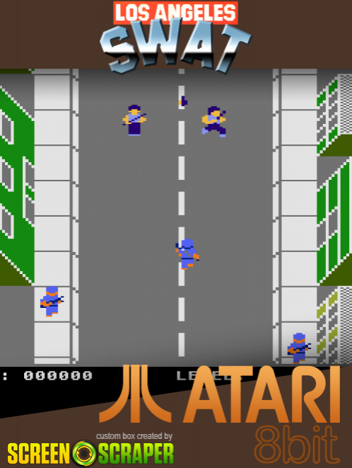 Los Angeles SWAT box art for Atari 400