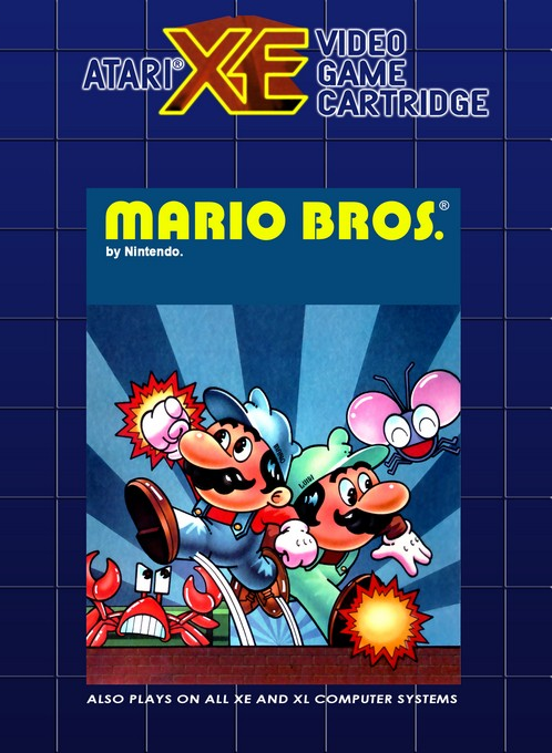 Mario Bros box art for Atari XE