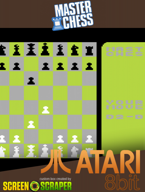 Master Chess box art for Atari 400