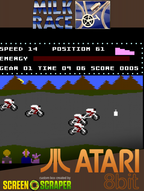 Milk Race box art for Atari 400