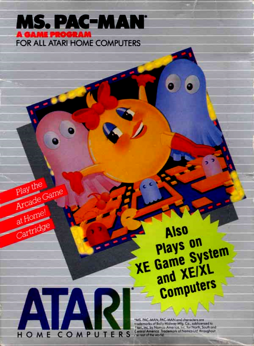 Ms. Pac-Man box art for Atari 400