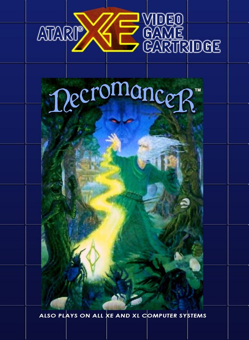 Necromancer box art for Atari 400