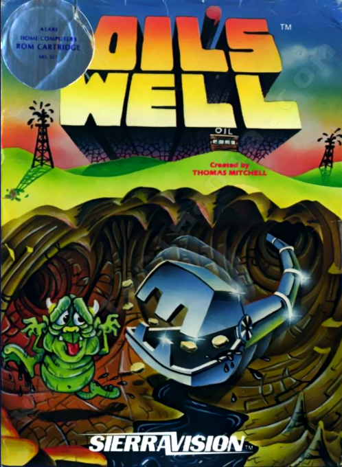 Oil's Well box art for Atari 400