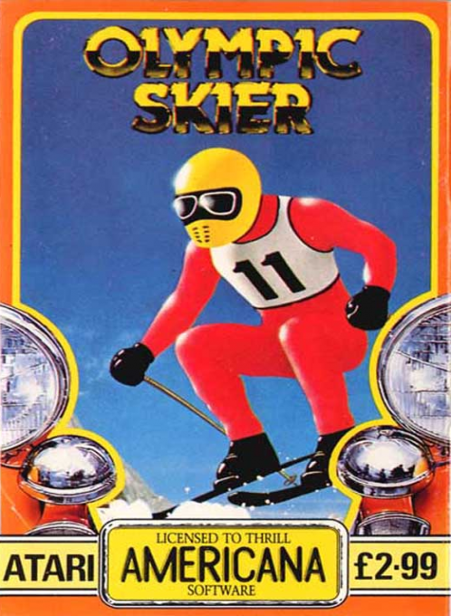 Olympic Skier box art for Atari 400