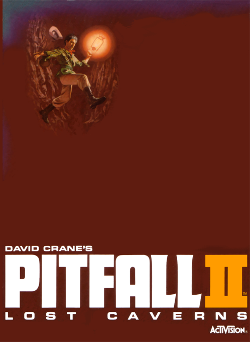 Pitfall II Lost Caverns box art for Atari 400