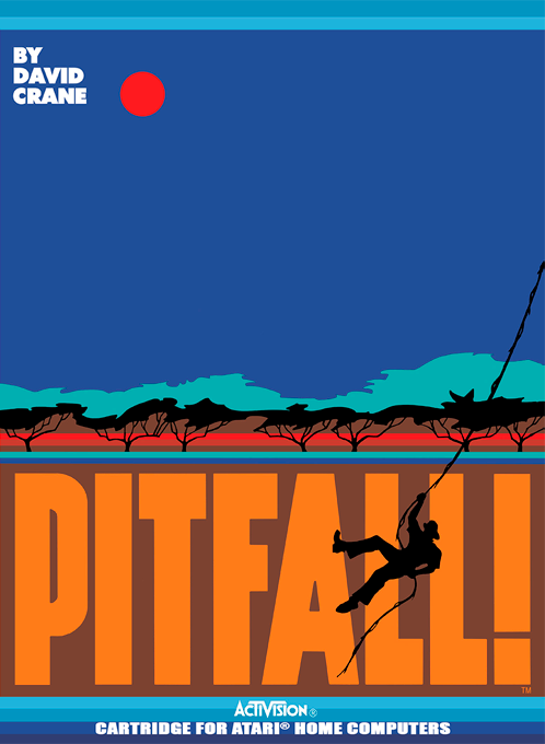 Pitfall box art for Atari 400