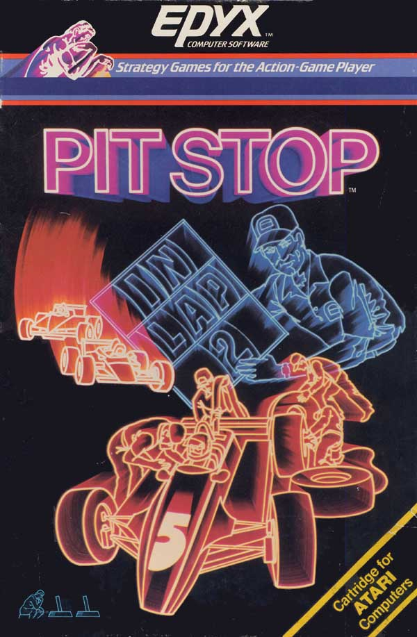 Pitstop box art for Atari 400