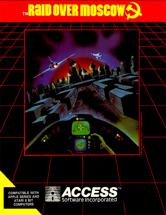 Raid Over Moscow box art for Atari 400