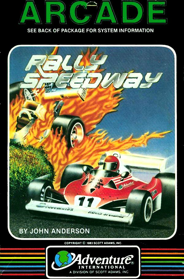 Rally Speedway box art for Atari 400