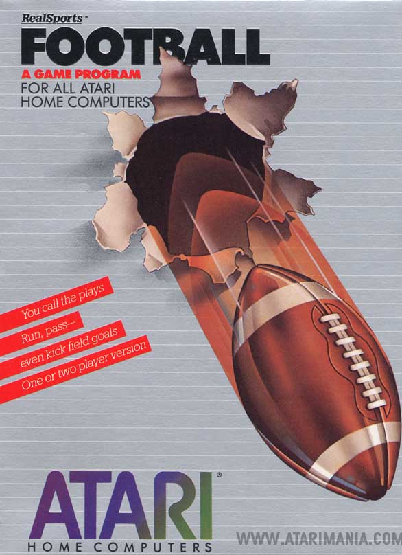 RealSports Football box art for Atari 400