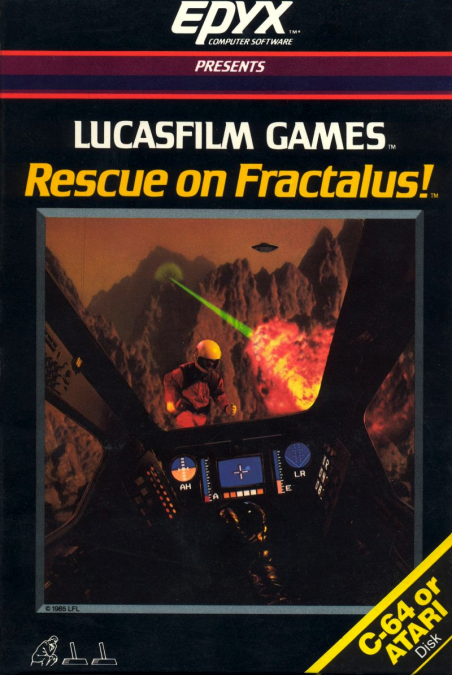 Rescue On Fractalus box art for Atari XE