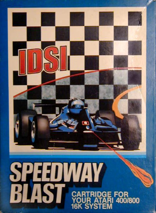 Speedway Blast box art for Atari 400