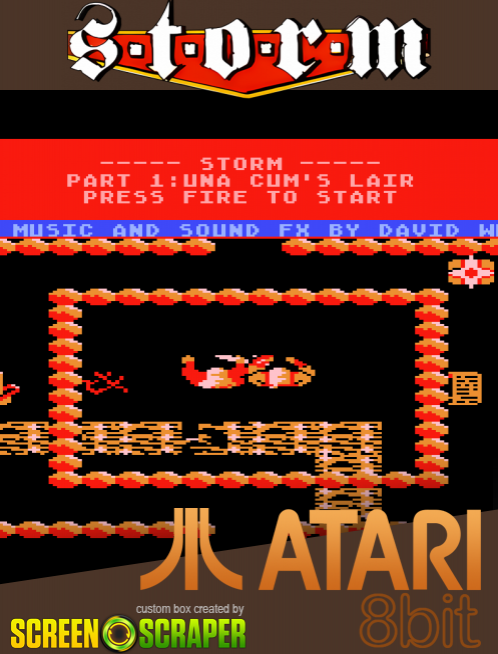 Storm box art for Atari 400