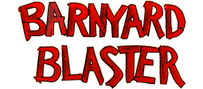 Barnyard Blaster logo for Atari 400