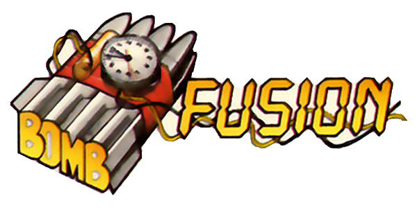 Bomb Fusion logo for Atari 400