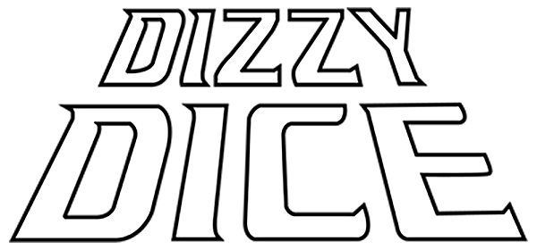 Dizzy Dice logo for Atari 400