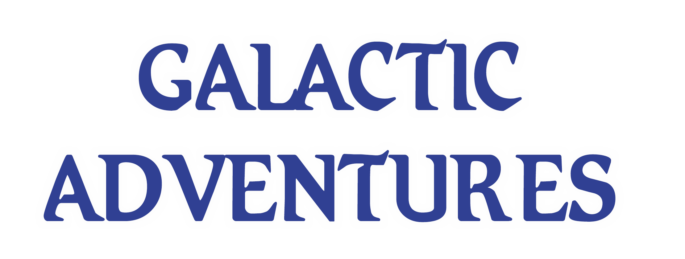 Galactic Adventures logo for Atari 400