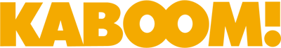 Kaboom logo for Atari 400