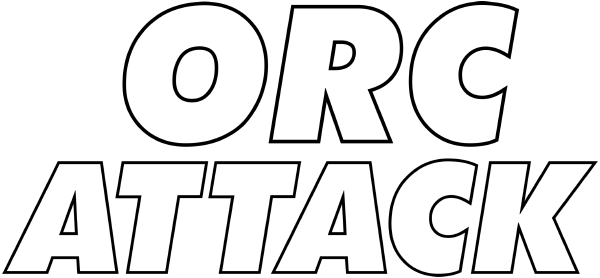 Orc Attack logo for Atari 400