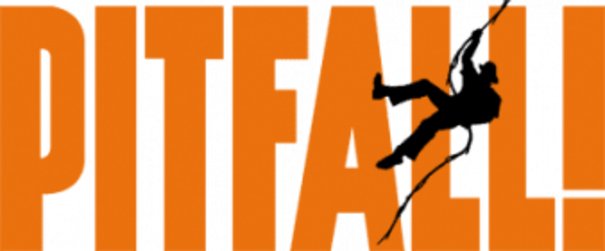 Pitfall logo for Atari 400