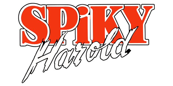 Spiky Harold logo for Atari 400