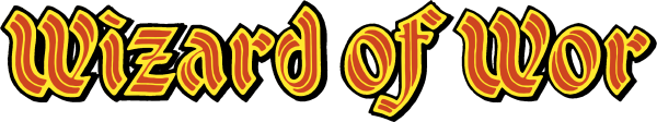 Wizard of Wor logo for Atari 400