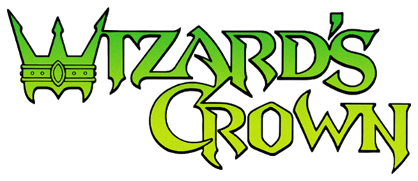 Wizard's Crown logo for Atari 400