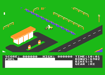 Action Biker screenshot 3 for Atari 400