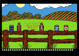 Barnyard Blaster screenshot 2 for Atari 400