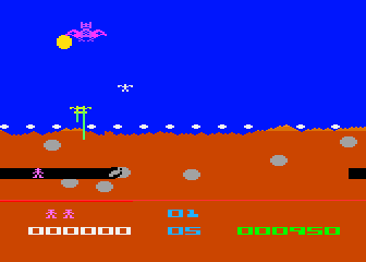 Boulders and Bombs screenshot 2 for Atari 400