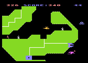 Chopper Rescue screenshot 2 for Atari 400