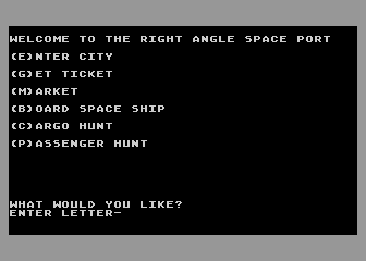 Galactic Adventures screenshot 2 for Atari 400