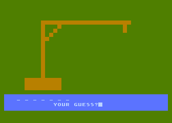 Hangman screenshot 2 for Atari 400