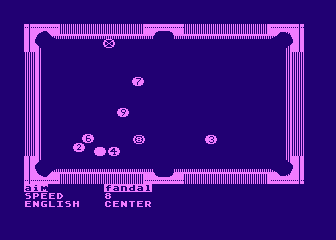 Pool 400 screenshot 2 for Atari 400