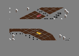 Racing Destruction Set screenshot 2 for Atari 400