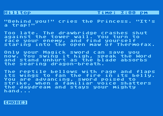 Wishbringer screenshot 2 for Atari 400